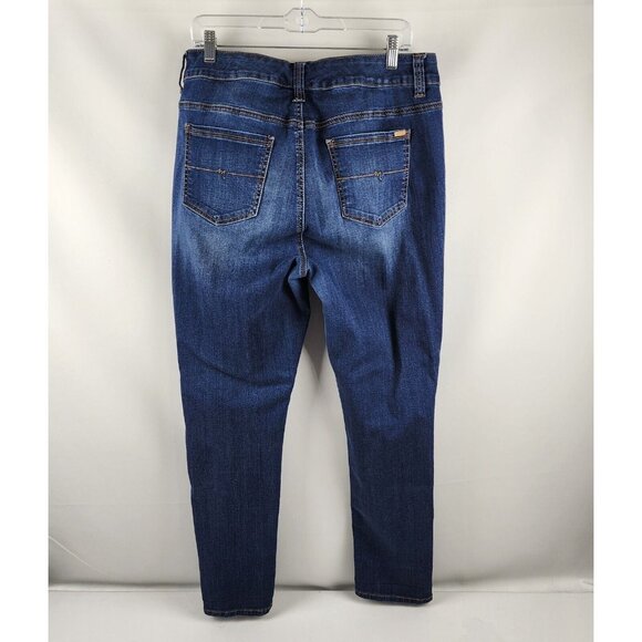 Melissa McCarthy Jeans Womens Plus 16W Blue Distressed Skinny Jeans - Picture 9 of 12